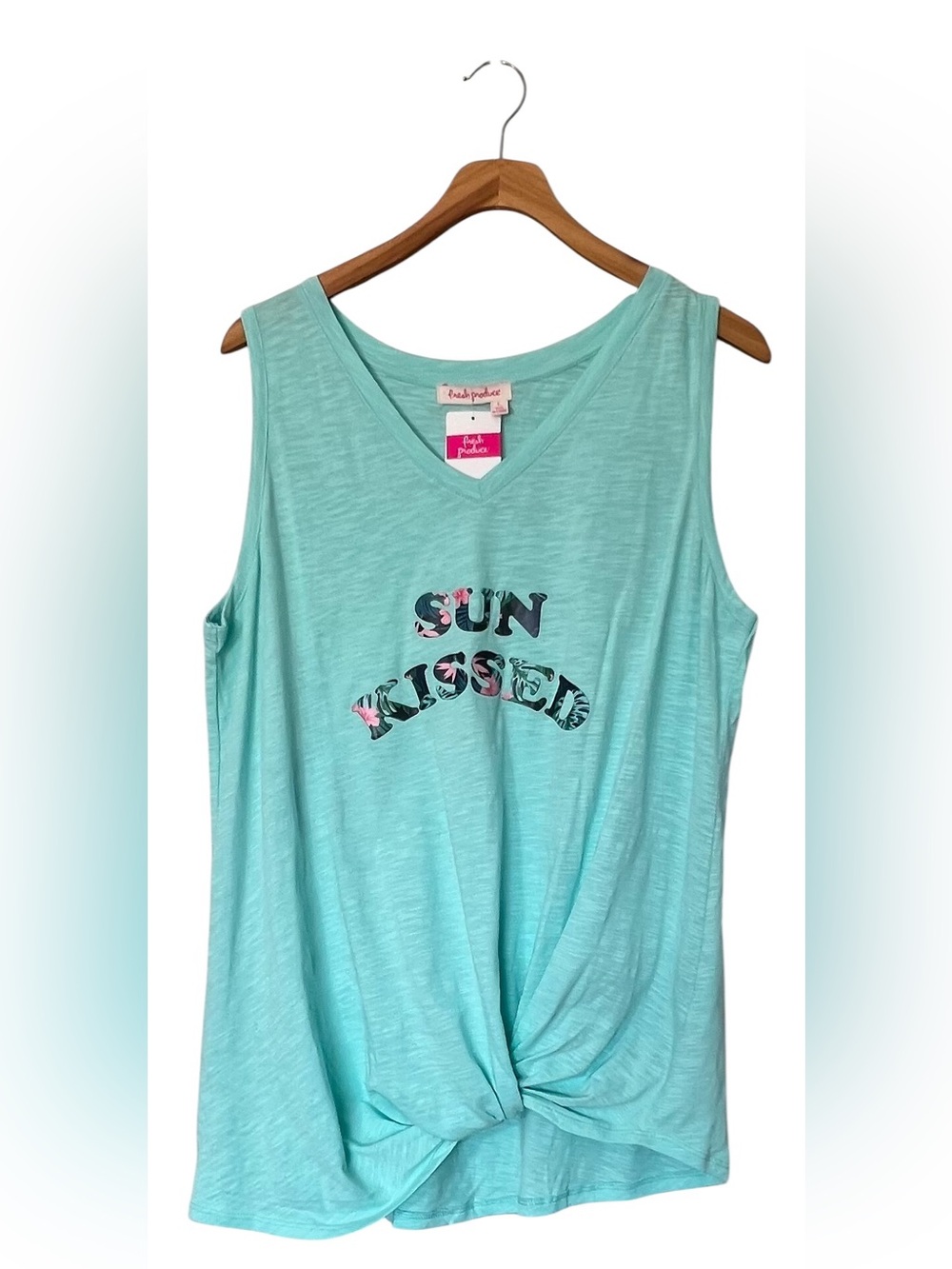 Fresh Produce Beachly Noa Sleeveless Tank Size L in Seaglass Resort Vacay Casual